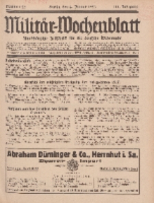 Militär-Wochenblatt : unabhängige Zeitschrift für die deutsche Wehrmacht, 111. Jahrgang, 4. Januar 1927, Nr 25.