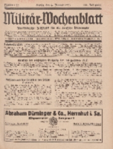 Militär-Wochenblatt : unabhängige Zeitschrift für die deutsche Wehrmacht, 111. Jahrgang, 4. Januar 1927, Nr 25.