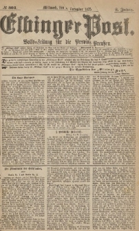 Elbinger Post, Nr.304 Mittwoch 29 Dezember 1875, 2 Jh