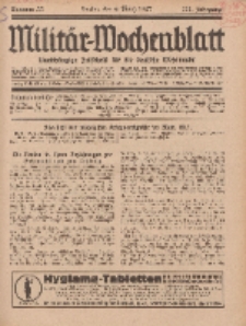 Militär-Wochenblatt : unabhängige Zeitschrift für die deutsche Wehrmacht, 111. Jahrgang, 4. März 1927, Nr 33.