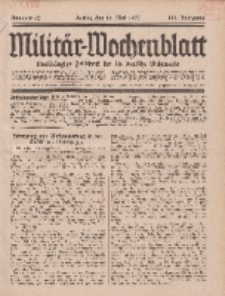 Militär-Wochenblatt : unabhängige Zeitschrift für die deutsche Wehrmacht, 111. Jahrgang, 11. Mai 1927, Nr 42.