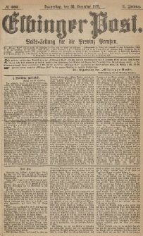Elbinger Post, Nr.305 Donnerstag 30 Dezember 1875, 2 Jh