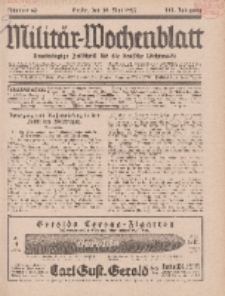 Militär-Wochenblatt : unabhängige Zeitschrift für die deutsche Wehrmacht, 111. Jahrgang, 18. Mai 1927, Nr 43.