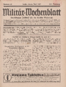 Militär-Wochenblatt : unabhängige Zeitschrift für die deutsche Wehrmacht, 111. Jahrgang, 4. Juni 1927, Nr 45.