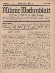 Militär-Wochenblatt : unabhängige Zeitschrift für die deutsche Wehrmacht, 111. Jahrgang, 18. Juni 1927, Nr 47.