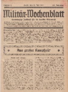 Militär-Wochenblatt : unabhängige Zeitschrift für die deutsche Wehrmacht, 112. Jahrgang, 11. Juli 1927, Nr 2.