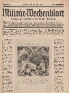 Militär-Wochenblatt : unabhängige Zeitschrift für die deutsche Wehrmacht, 112. Jahrgang, 18. Juli 1927, Nr 3.
