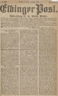 Elbinger Post, Nr.306 Freitag 31 Dezember 1875, 2 Jh
