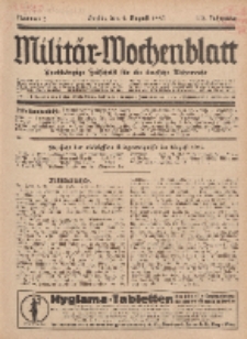 Militär-Wochenblatt : unabhängige Zeitschrift für die deutsche Wehrmacht, 112. Jahrgang, 4. August 1927, Nr 5.