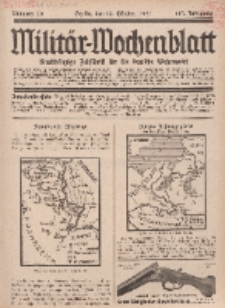 Militär-Wochenblatt : unabhängige Zeitschrift für die deutsche Wehrmacht, 112. Jahrgang, 18. Oktober 1927, Nr 15.