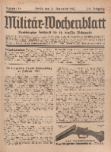 Militär-Wochenblatt : unabhängige Zeitschrift für die deutsche Wehrmacht, 112. Jahrgang, 18. November 1927, Nr 19.