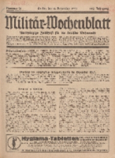 Militär-Wochenblatt : unabhängige Zeitschrift für die deutsche Wehrmacht, 112. Jahrgang, 4. Dezember 1927, Nr 21.