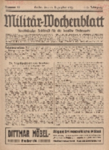 Militär-Wochenblatt : unabhängige Zeitschrift für die deutsche Wehrmacht, 112. Jahrgang, 11. Dezember 1927, Nr 22.