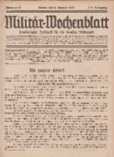 Militär-Wochenblatt : unabhängige Zeitschrift für die deutsche Wehrmacht, 112. Jahrgang, 4. Januar 1928, Nr 25.