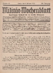 Militär-Wochenblatt : unabhängige Zeitschrift für die deutsche Wehrmacht, 112. Jahrgang, 4. Februar 1928, Nr 29.