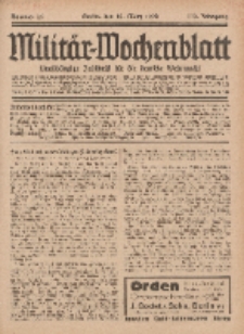 Militär-Wochenblatt : unabhängige Zeitschrift für die deutsche Wehrmacht, 112. Jahrgang, 18. März 1928, Nr 35.