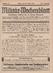 Militär-Wochenblatt : unabhängige Zeitschrift für die deutsche Wehrmacht, 112. Jahrgang, 25. März 1928, Nr 36.