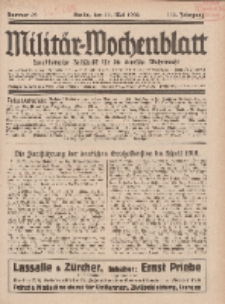 Militär-Wochenblatt : unabhängige Zeitschrift für die deutsche Wehrmacht, 112. Jahrgang, 11. Mai 1928, Nr 42.