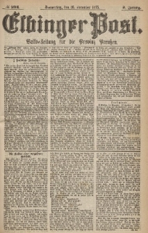 Elbinger Post, Nr.294 Donnerstag 16 Dezember 1875, 2 Jh