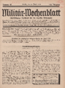 Militär-Wochenblatt : unabhängige Zeitschrift für die deutsche Wehrmacht, 112. Jahrgang, 4. Juni 1928, Nr 45.