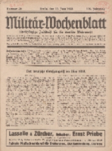 Militär-Wochenblatt : unabhängige Zeitschrift für die deutsche Wehrmacht, 112. Jahrgang, 11. Juni 1928, Nr 46.