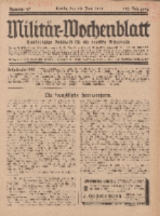 Militär-Wochenblatt : unabhängige Zeitschrift für die deutsche Wehrmacht, 112. Jahrgang, 18. Juni 1928, Nr 47.