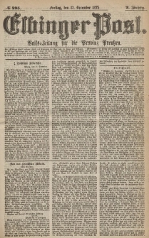 Elbinger Post, Nr.295 Freitag 17 Dezember 1875, 2 Jh
