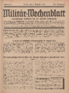 Militär-Wochenblatt : unabhängige Zeitschrift für die deutsche Wehrmacht, 113. Jahrgang, 4. August 1928, Nr 5.