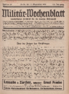 Militär-Wochenblatt : unabhängige Zeitschrift für die deutsche Wehrmacht, 113. Jahrgang, 11. September 1928, Nr 10.
