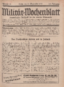 Militär-Wochenblatt : unabhängige Zeitschrift für die deutsche Wehrmacht, 113. Jahrgang, 25. September 1928, Nr 12.