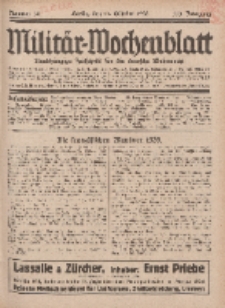 Militär-Wochenblatt : unabhängige Zeitschrift für die deutsche Wehrmacht, 113. Jahrgang, 11. Oktober 1928, Nr 14.