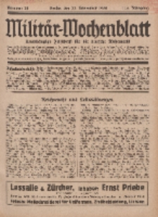 Militär-Wochenblatt : unabhängige Zeitschrift für die deutsche Wehrmacht, 113. Jahrgang, 11. November 1928, Nr 18.