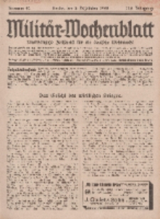 Militär-Wochenblatt : unabhängige Zeitschrift für die deutsche Wehrmacht, 113. Jahrgang, 4. Dezember 1928, Nr 21.