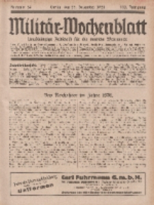 Militär-Wochenblatt : unabhängige Zeitschrift für die deutsche Wehrmacht, 113. Jahrgang, 25. Dezember 1928, Nr 24.