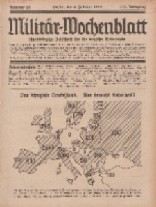 Militär-Wochenblatt : unabhängige Zeitschrift für die deutsche Wehrmacht, 113. Jahrgang, 4. Februar 1929, Nr 29.