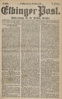 Elbinger Post, Nr.298 Dienstag 21 Dezember 1875, 2 Jh