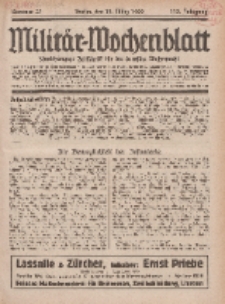 Militär-Wochenblatt : unabhängige Zeitschrift für die deutsche Wehrmacht, 113. Jahrgang, 18. März 1929, Nr 35.