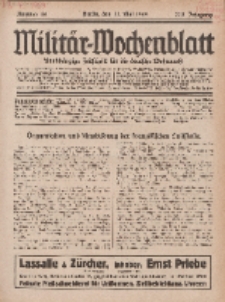 Militär-Wochenblatt : unabhängige Zeitschrift für die deutsche Wehrmacht, 113. Jahrgang, 11. Mai 1929, Nr 42.