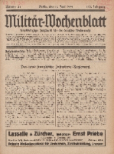 Militär-Wochenblatt : unabhängige Zeitschrift für die deutsche Wehrmacht, 113. Jahrgang, 11. Juni 1929, Nr 46.
