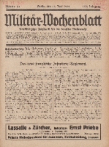Militär-Wochenblatt : unabhängige Zeitschrift für die deutsche Wehrmacht, 113. Jahrgang, 11. Juni 1929, Nr 46.