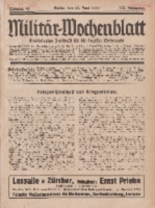 Militär-Wochenblatt : unabhängige Zeitschrift für die deutsche Wehrmacht, 113. Jahrgang, 25. Juni 1929, Nr 48.