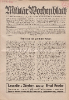 Militär-Wochenblatt : unabhängige Zeitschrift für die deutsche Wehrmacht, 114. Jahrgang, 11. Juli 1929, Nr 2.