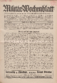 Militär-Wochenblatt : unabhängige Zeitschrift für die deutsche Wehrmacht, 114. Jahrgang, 18. Juli 1929, Nr 3.