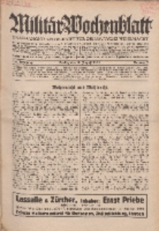 Militär-Wochenblatt : unabhängige Zeitschrift für die deutsche Wehrmacht, 114. Jahrgang, 18. August 1929, Nr 7.