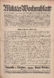 Militär-Wochenblatt : unabhängige Zeitschrift für die deutsche Wehrmacht, 114. Jahrgang, 18. August 1929, Nr 7.