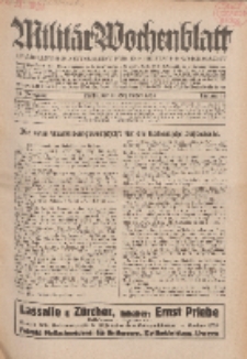 Militär-Wochenblatt : unabhängige Zeitschrift für die deutsche Wehrmacht, 114. Jahrgang, 11. September 1929, Nr 10.
