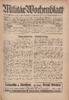 Militär-Wochenblatt : unabhängige Zeitschrift für die deutsche Wehrmacht, 114. Jahrgang, 18. September 1929, Nr 11.