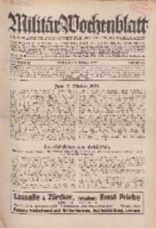 Militär-Wochenblatt : unabhängige Zeitschrift für die deutsche Wehrmacht, 114. Jahrgang, 4. Oktober 1929, Nr 13.