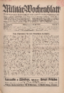 Militär-Wochenblatt : unabhängige Zeitschrift für die deutsche Wehrmacht, 114. Jahrgang, 18. Oktober 1929, Nr 15.