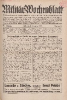 Militär-Wochenblatt : unabhängige Zeitschrift für die deutsche Wehrmacht, 114. Jahrgang, 11. Dezember 1929, Nr 22.